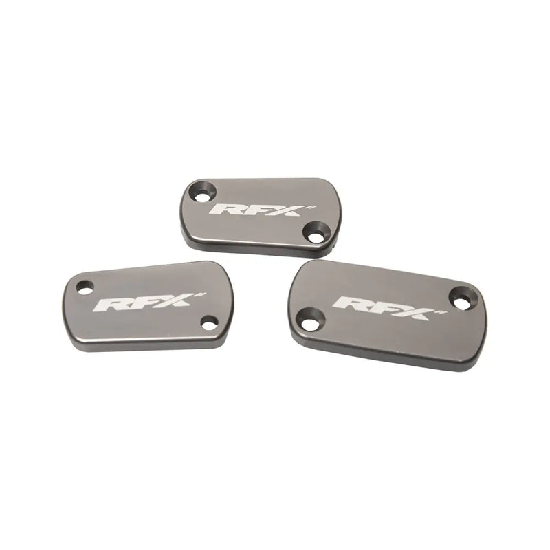 RFX Master Cylinder Covers Brakes FXRC 21200 99H2 - Gray Reservoir Cap Kit