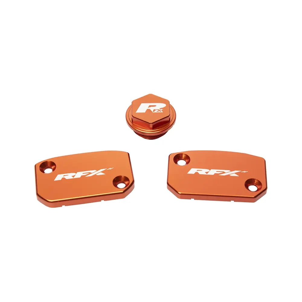 RFX Master Cylinder Covers Brakes FXRC 52000 99OR - Orange Reservoir Cap Kit Brembo
