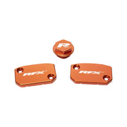 RFX Master Cylinder Covers Brakes FXRC 52300 99OR - Orange Reservoir Cap Kit