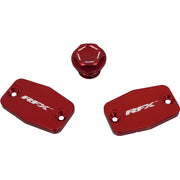 RFX Master Cylinder Covers Brakes FXRC 72300 99RD - Red Reservoir Cap Kit Gas