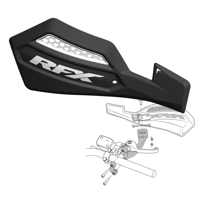 RFX Race Series Handguards Fxgu 20100 55BK - Black Handguard Inc Mount Kit
