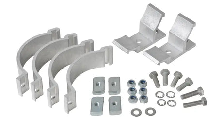 Rhino-Rack Conduit Clamp Set - Pair for Mounting 4-inch to Heavy Duty Bar - Truck & Automotive