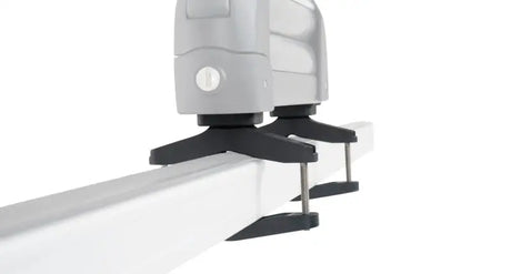Dual monitor desk mount with Rhino-Rack Heavy Duty Fitting Kit for sturdy setup