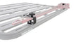 Rhino-Rack Pioneer High Lifting Jack Holder Bracket Set (Top Mount) securely attached to a Rhino-Rack Pioneer system.