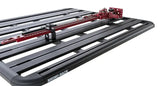 Rhino-Rack Pioneer High Lifting Jack Holder Bracket Set (Top Mount) attached to Pioneer System rooftop platform.