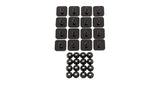 Black adhesive cable clips and nuts for Rhino-Rack Pioneer NG Platform replacement channel hardware
