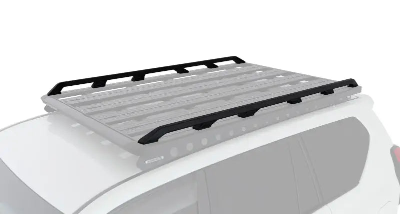 Black Rhino-Rack Pioneer roof rack with 2128mm Pioneer Platform on white vehicle