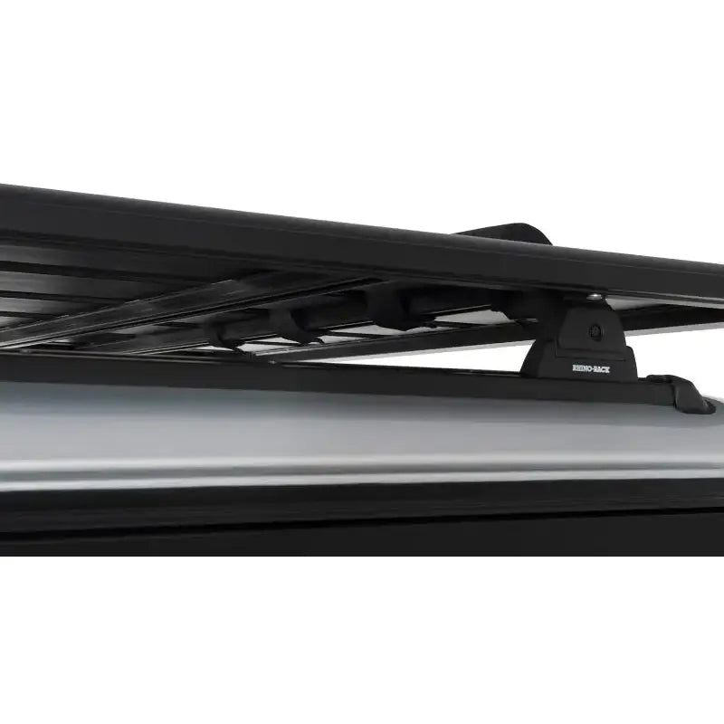 Rhino-Rack Pioneer wrap pads with straps for secure cargo on black roof rack