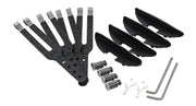 Black Rhino-Rack StealthBar hardware kit with mounts, locks, keys, and wrenches
