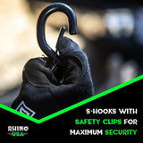 Rhino USA Cambuckle Motorcycle Tiedown Straps 2-Pack (Green) 1.5In X 8Ft - Rhino USA