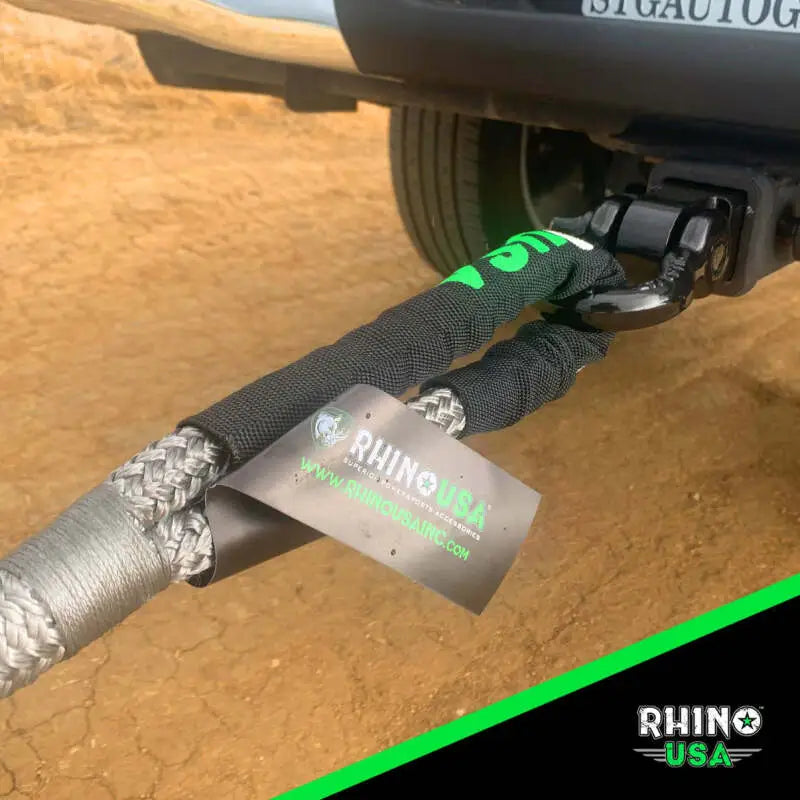 Rhino USA Kinetic Energy Recovery Rope (1In X 30Ft) Gray - Rhino USA