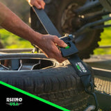 Rhino USA Retractable Ratchet Straps (2Pk 2Inx10Ft) Blue - Rhino USA