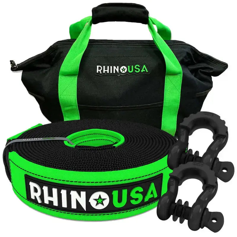 Rhino USA 20Ft Tow Strap/Shackles Combo - Rhino USA