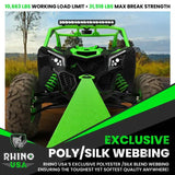 Rhino USA Recovery Tow Strap 3Inx20Ft (Green) - Rhino USA