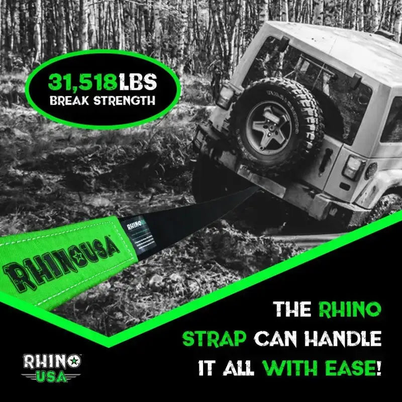 Rhino USA 30Ft Tow Strap/Shackles Combo - Rhino USA
