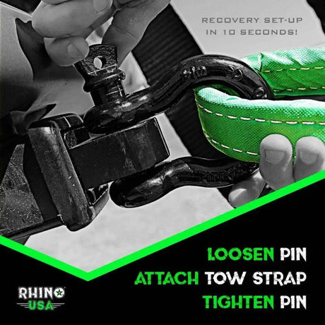 Rhino USA 30Ft Tow Strap/Hitch Combo - Rhino USA