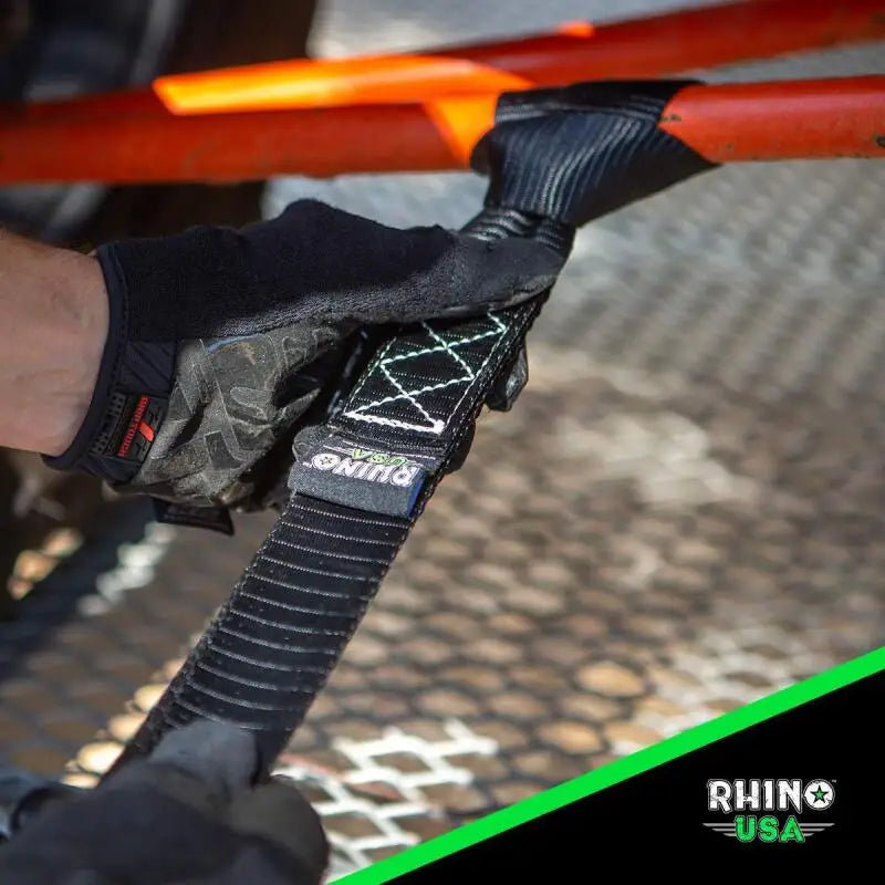 Rhino USA Heavy Duty Ratchet Tie-Down 4-Pack (Green) 1.6In X 8Ft - Rhino USA