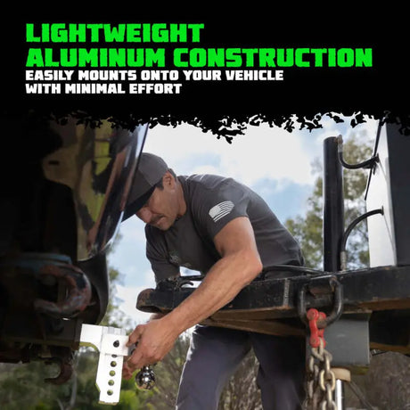 Rhino USA 6In Heavy Duty Drop Hitch - 2In (Silver) - Rhino USA