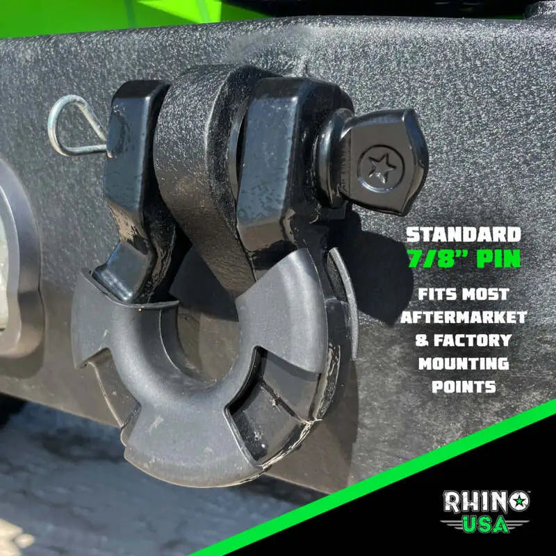 Rhino USA 8T Super Shackle 2-Pack (White) - Rhino USA