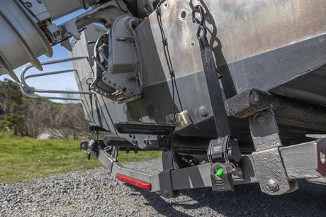 Rhino USA Retractable Transom Straps (2 Pack-Black) - Rhino USA