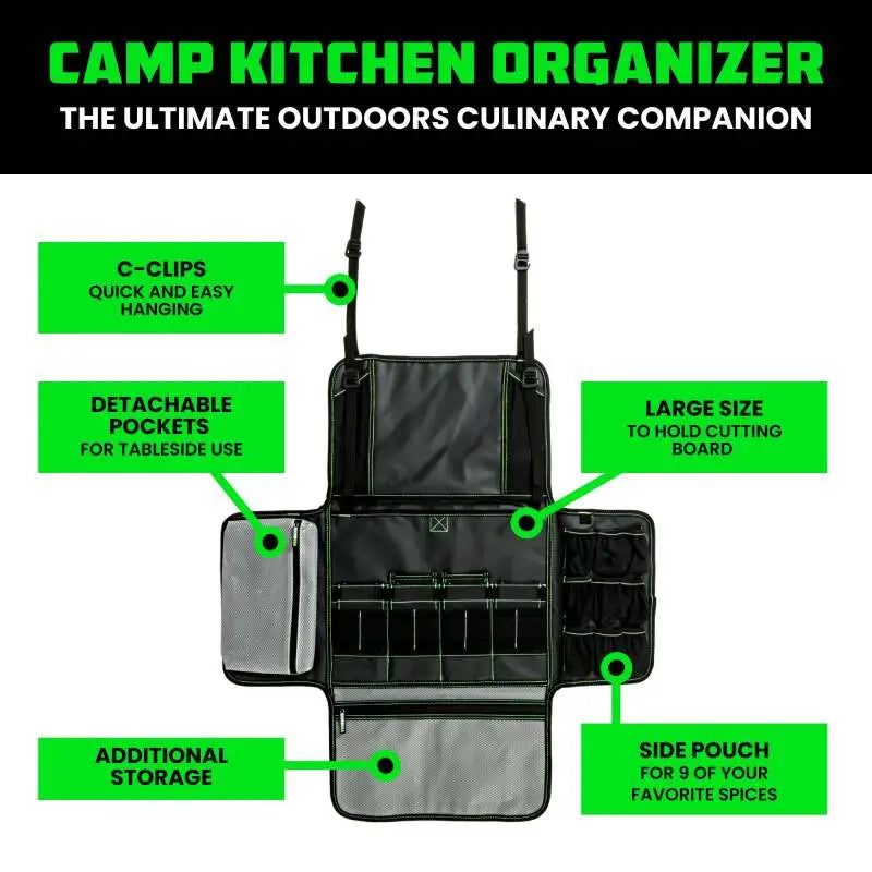 Rhino USA Camp Kitchen Organizer Bag (Black) - Rhino USA