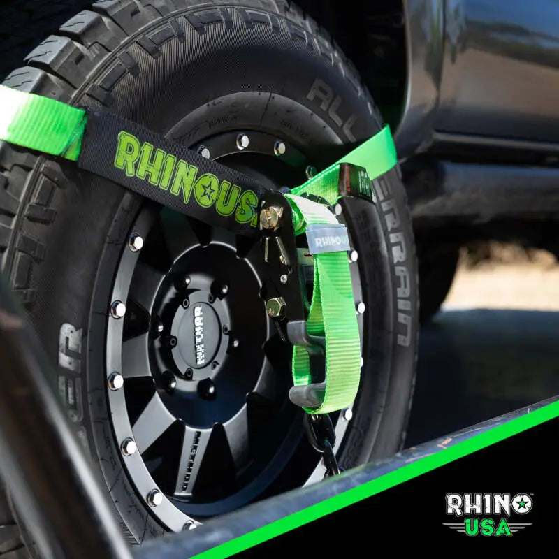 Rhino USA Lasso Straps; Basket Straps - Black - Rhino USA