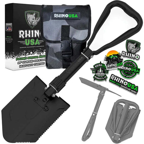 Rhino USA Folding Recovery Shovel W/Pick - Rhino USA