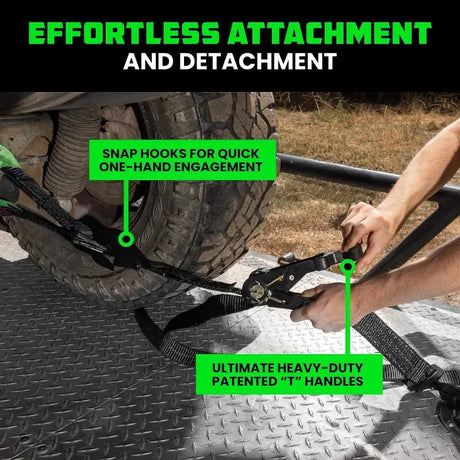 Rhino USA Heavy Duty Vehicle Tie Down Kit (Snap Hook) - Rhino USA