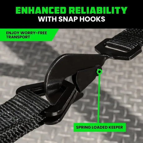 Rhino USA Heavy Duty Vehicle Tie Down Kit (Snap Hook) - Rhino USA