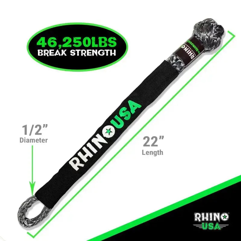 Rhino USA Synthetic Soft Shackles Gray (2-Pack) - Rhino USA