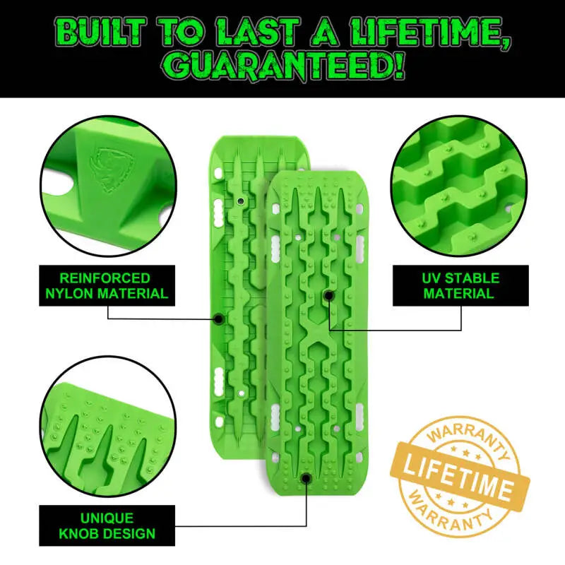 Rhino USA Recovery Traction Boards - Green (Pair) - Rhino USA