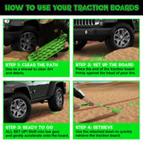 Rhino USA Recovery Traction Boards - Green (Pair) - Rhino USA