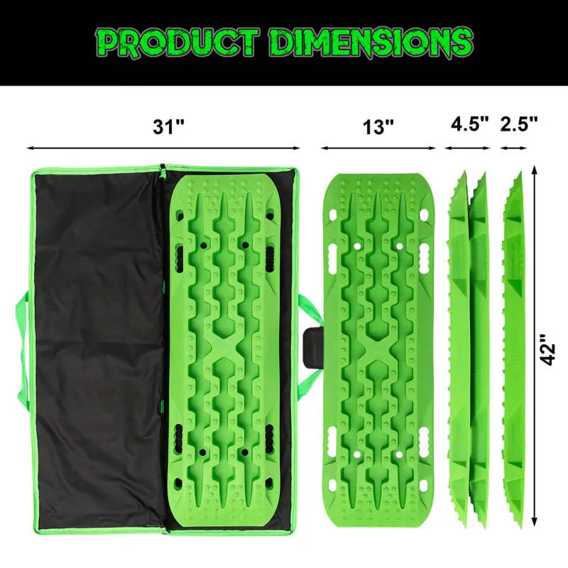 Rhino USA Recovery Traction Boards - Green (Pair) - Rhino USA