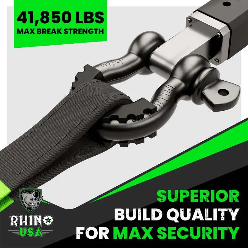 Rhino USA 3/4In D-Ring Shackle Set (2-Pack)(Red) - Rhino USA
