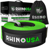 Rhino USA Recovery Tow Strap 4Inx30Ft (Green) - Rhino USA