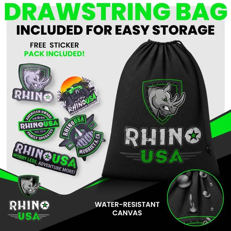 Rhino USA Medium Duty Ratchet Strap Tie-Down 4-Pack (Green) - Rhino USA