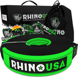 Rhino USA Recovery Tow Strap 2Inx20Ft (Black) - Rhino USA