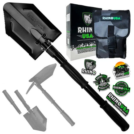 Rhino USA Straight Handle Recovery Shovel W/Pick - Rhino USA