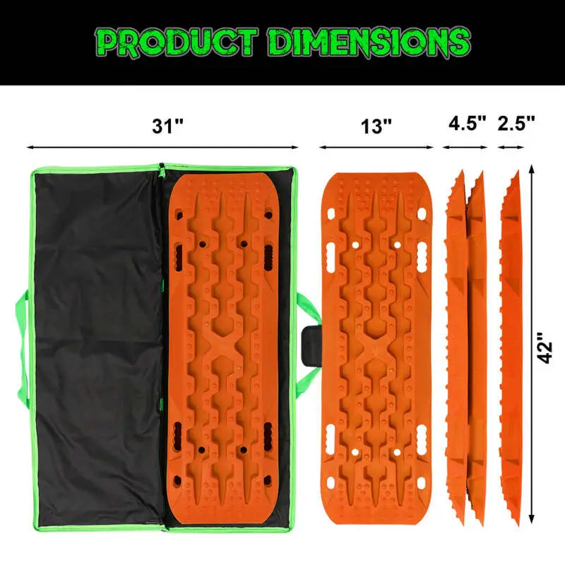 Rhino USA Recovery Traction Boards - Orange (Pair) - Rhino USA