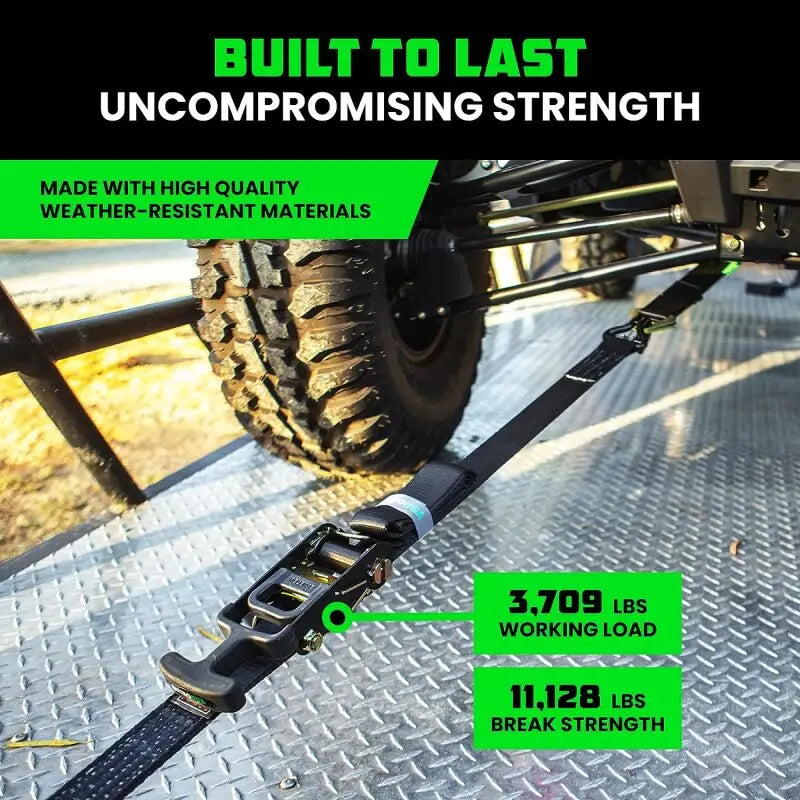 Rhino USA Heavy Duty Vehicle Tie Down Kit - Black - Rhino USA