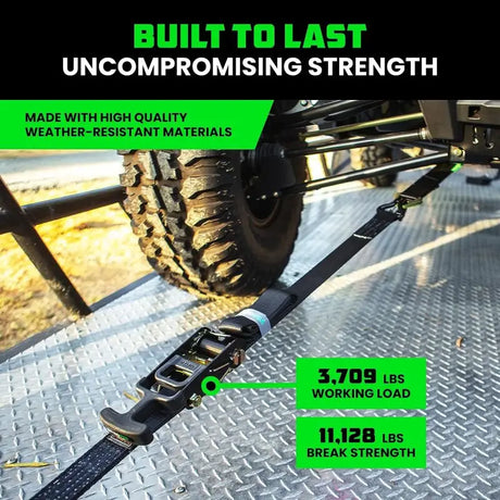 Rhino USA Heavy Duty Vehicle Tie Down Kit - Black - Rhino USA