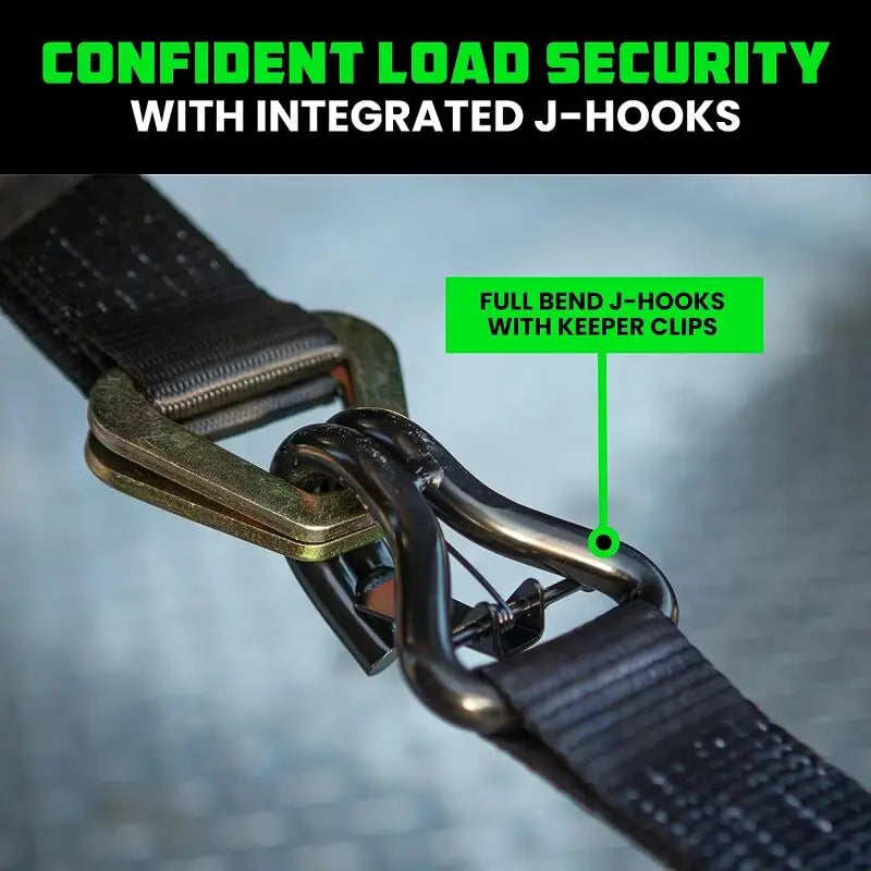 Rhino USA Heavy Duty Vehicle Tie Down Kit - Black - Rhino USA