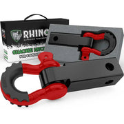 Rhino USA Shackle Hitch Receiver W/ D-Ring (Red) - Rhino USA