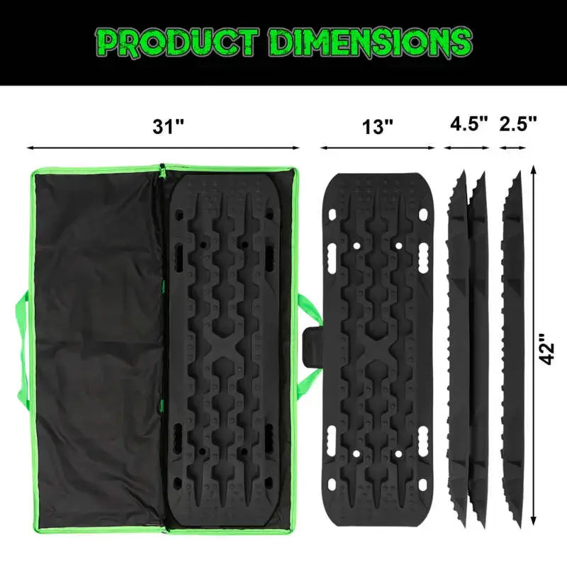 Rhino USA Recovery Traction Boards - Black (Pair) - Rhino USA