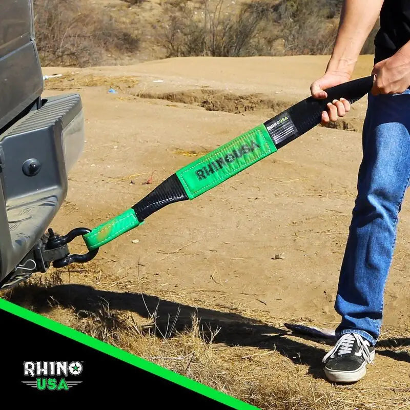 Rhino USA Shackle Hitch Receiver W/ D-Ring (White) - Rhino USA