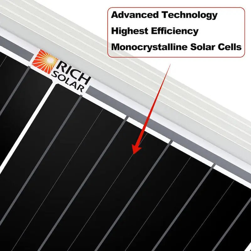 Rich Solar RS-M200 MEGA 200 Solar Panel 200 Watt 12 Volt Monocrystalline - Solar Panel