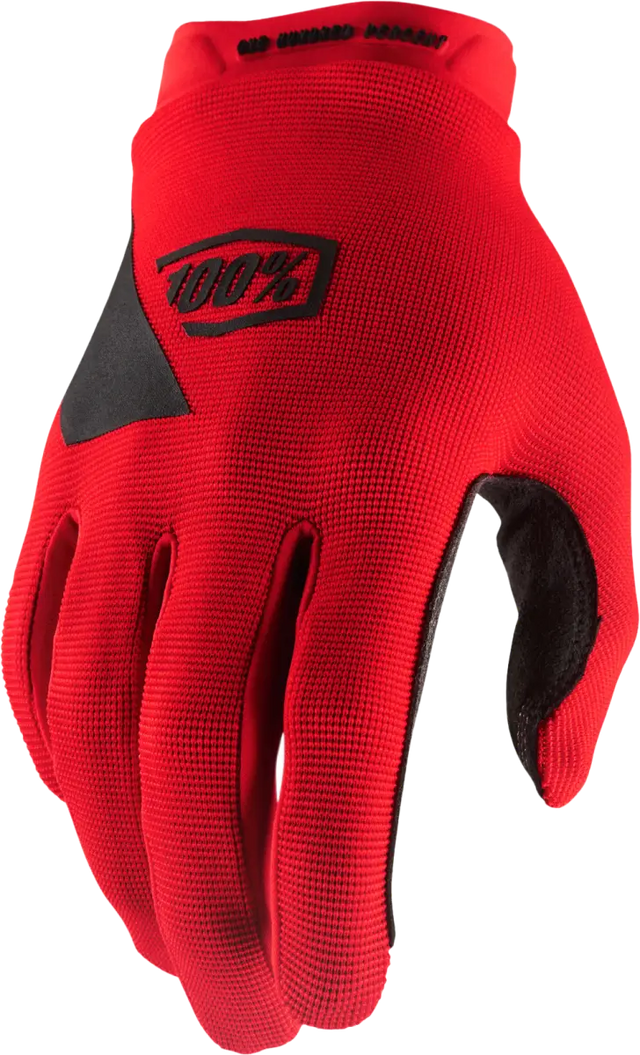 100% Ridecamp Youth Gloves Red Md