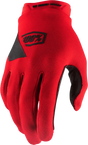 100% Ridecamp Youth Gloves Red Sm