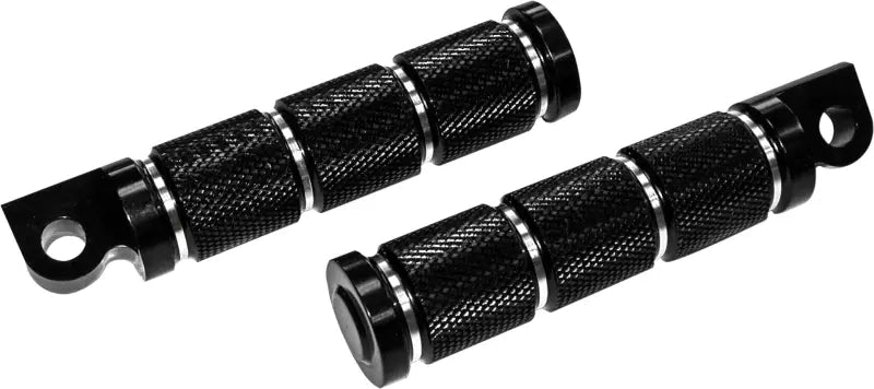 Rider Footpegs Retro Black Pre 2017 - Powersports