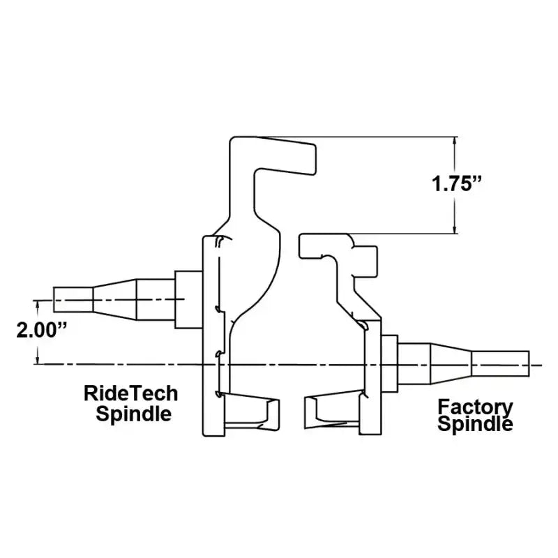 Ridetech 67-69 GM F-Body 68-74 X-Body 64-72 A-Body Tall Spindles Pair - 11009300